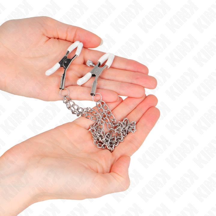 Produktbild Pipedream KINK - NIPPELKLEMMEN MIT 2 DÃoeNNEN KETTEN SILBER 20/23 CM