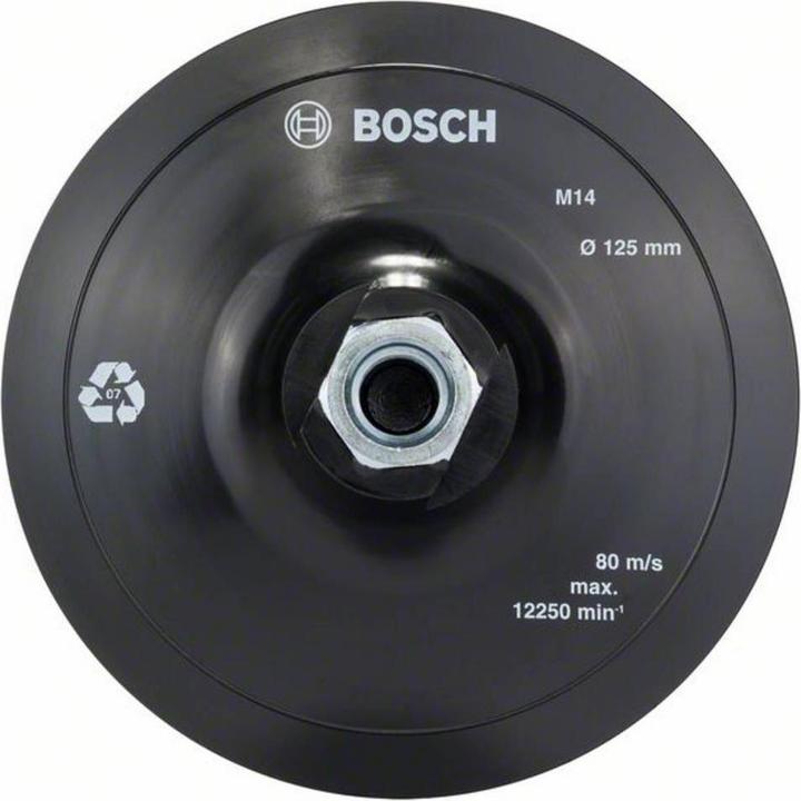 Bosch Professional Zubehör PRO Backing Pad, 125 mm, M14, Velcro fastener