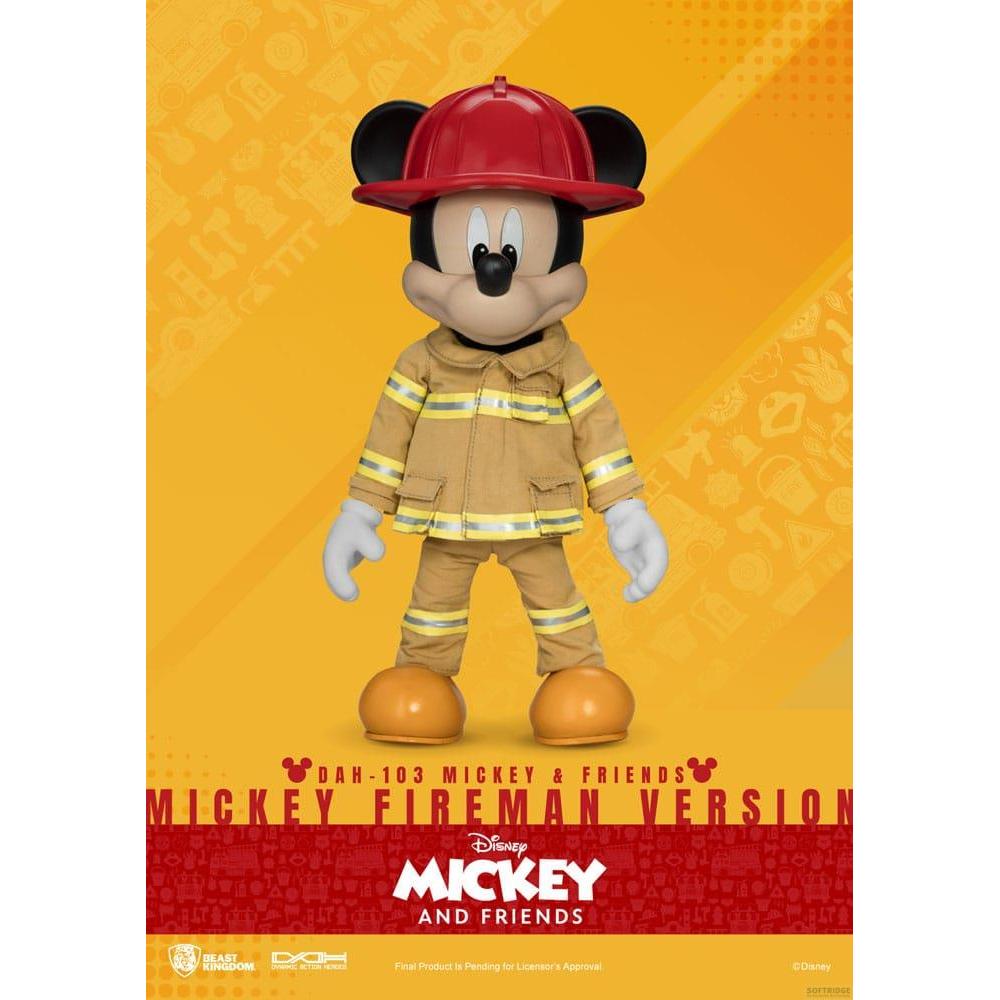 Beast Kingdom Mickey & Friends Dynamic 8ction Heroes Actionfigur 1/9 Mickey Fireman Ver. 24 cm
