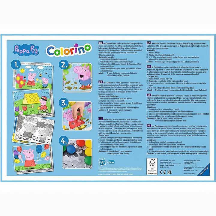 Image du produit Ravensburger Peppa Pig Colorino - Jeu pour enfants (Allemand, Anglais, Français, Italien, Néerlandais, Portugais)