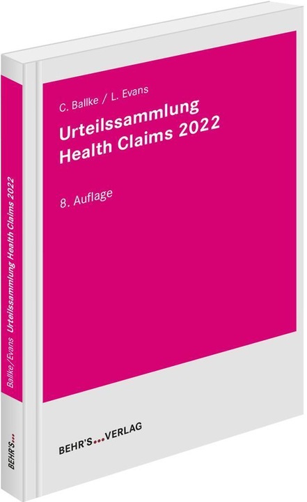 Produktbild Ballke:Urteilssammlung Health-Claims 20 (Deutsch, 2022)