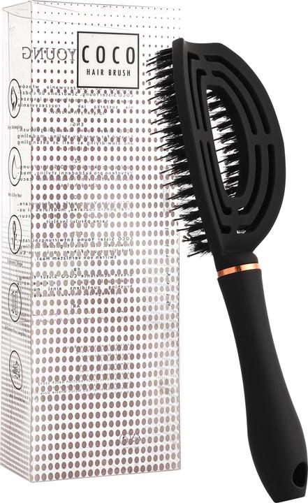 Sister Young Coco Hair Brush With Boar Bristles Black