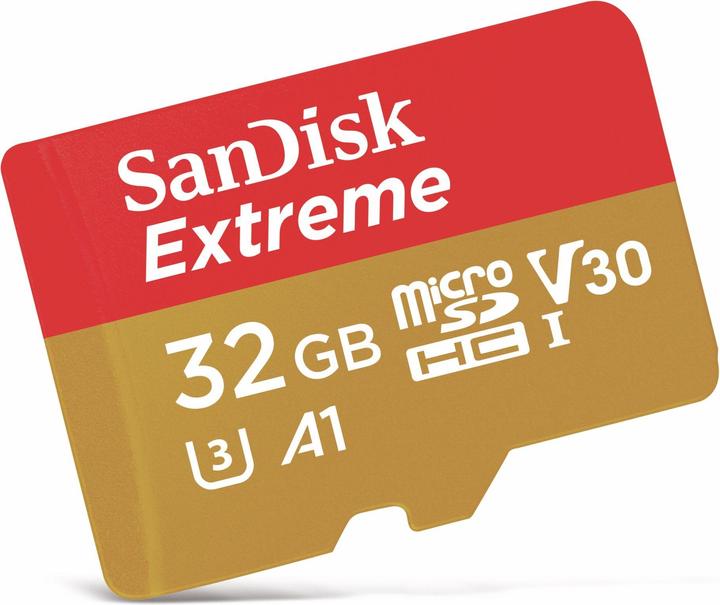 Image du produit SanDisk MicroSD extrême A1 (microSDHC, 32 Go, U3, UHS-I)