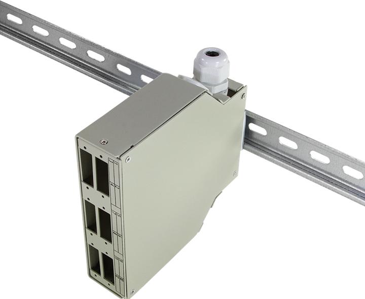 Produktbild LogiLink LWL Hutschienen Spleiábox fr LC- oder SC-Kupplung