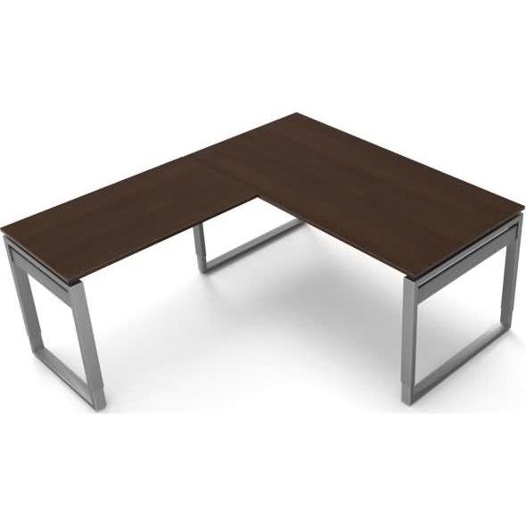 Kerkmann, Schreibtisch, Schreibtisch Form5 160 Bügel-Gestell 160x80x68-82cm / Anbau 100x60cm wenge