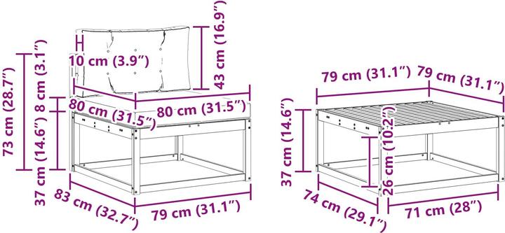 Produktbild vidaXL Outdoor-Sofa