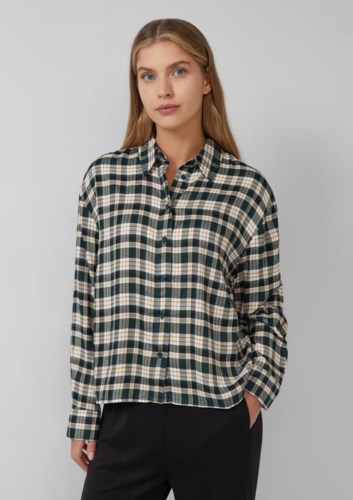 Immagine prodotto s.Oliver Bluse Hemdbluse im Relaxed Fit mit Raffung am Rücken (44)