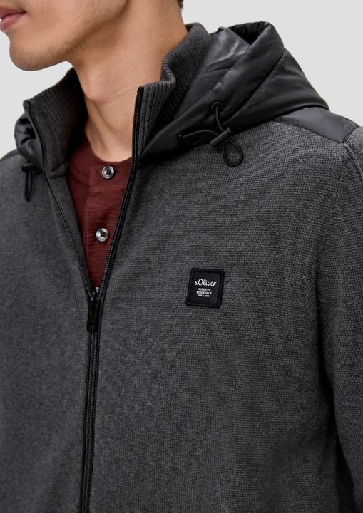 Image du produit s.Oliver Strickjacke Schmal geschnittene Strickjacke mit Kapuze (M)