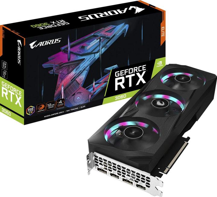 Productafbeelding Gigabyte GeForce RTX 3060 AORUS ELITE LHR (12 GB)