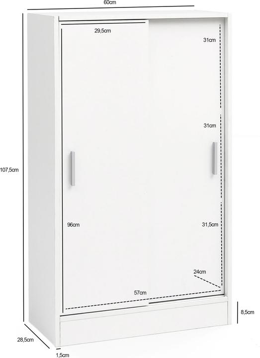Immagine prodotto FineBuy Credenza (60 x 28,5 x 108 cm)