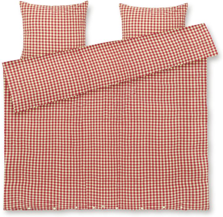 Produktbild Juna - Baek&Bølge Bettwäsche 200x220 cm - Rot & Gelb (200 x 220 cm, 60 x 63 cm)