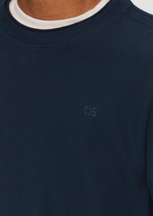 Actual product image S.Oliver T-Shirt Longsleeve mit Rippstruktur und Logostickerei (M)