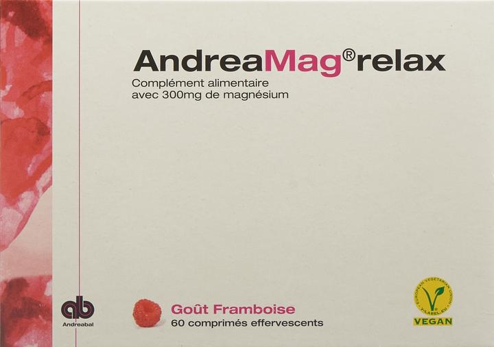 Actual product image Andreamag relax raspberry flavour effervescent tablet (60 pcs., Effervescent tablet, 312 g)