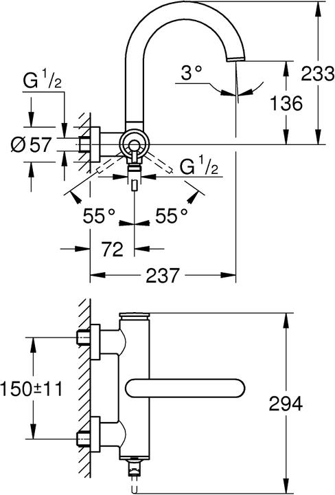 Produktbild Grohe Atrio Einhand-Wannenbatterie