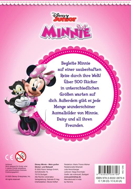 Produktbild Panini Disney Minnie: Mein grosser Sticker- und Malspass
