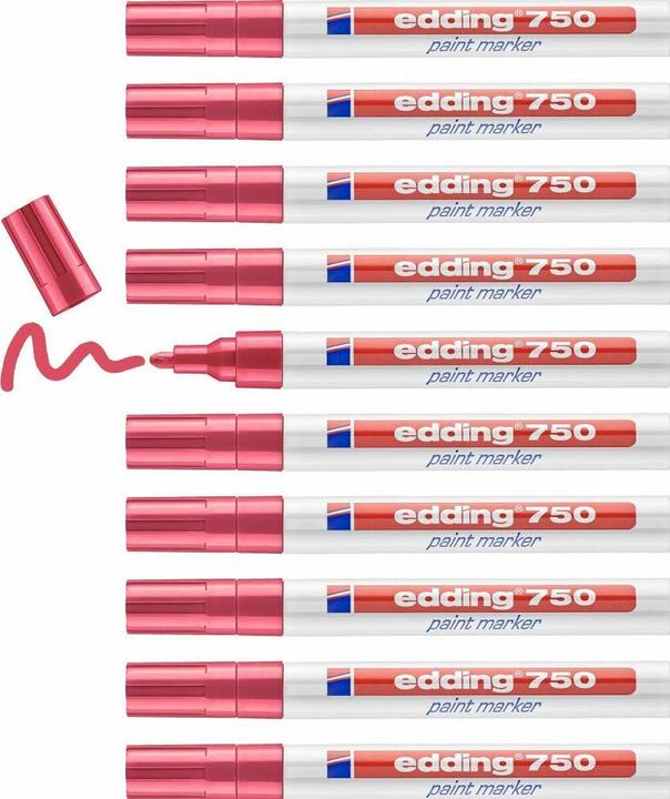 Produktbild Edding Lackmarker 750, 2-4 mm, versch. Farben, versch. VE (Rot, 4 mm, 10 x)
