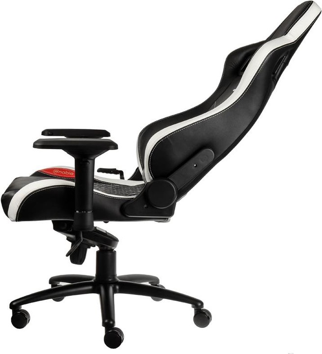 Produktbild noblechairs Gaming-Stuhl EPIC Echtleder-Gaming-Stuhl, Schwarz-Weiss-Rot