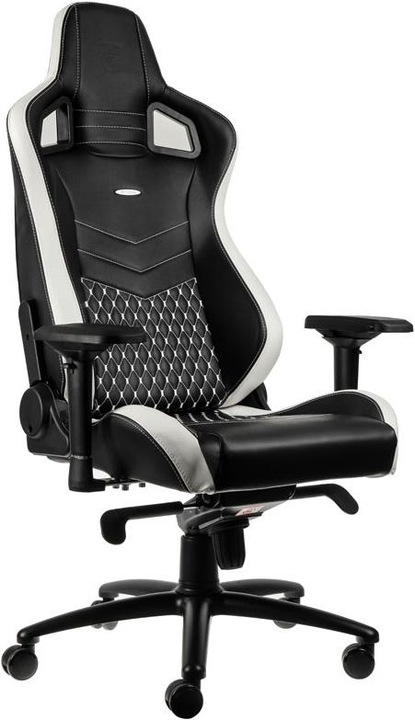 Produktbild noblechairs Gaming-Stuhl EPIC Echtleder-Gaming-Stuhl, Schwarz-Weiss-Rot