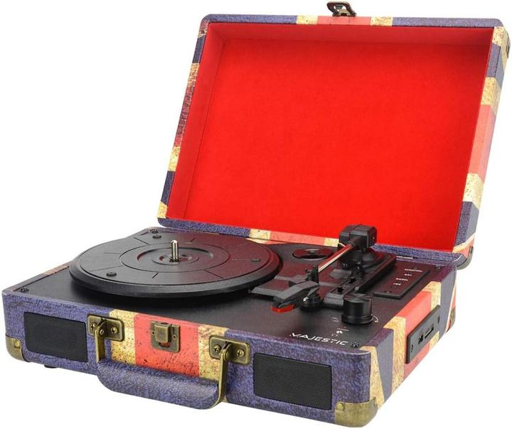Actual product image Majestic New TT-43 BT/USB/SD/AX Belt Drive Turntable Blue, Red, White (Semi-automatic)