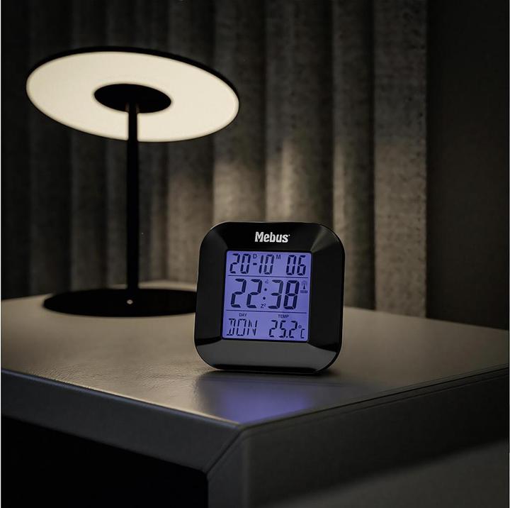 Actual product image Mebus MEB radio-controlled alarm clock digital black