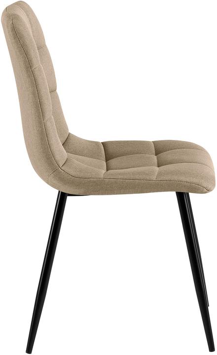 Actual product image CLP Antibes upholstered dining chair with backrest