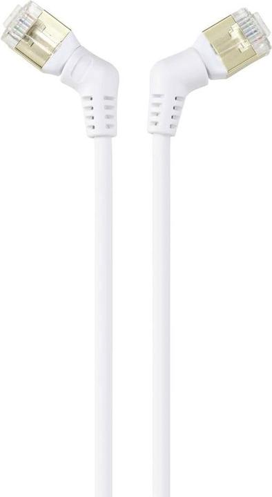 Actual product image Renkforce RF-6071570 RJ45 network cable, patch cable CAT 8.2 S/FTP 0.50 m White pc (S/FTP, CAT8.2, 0.50 m)