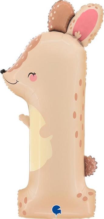 Produktbild Grabo Balloons XL Tier Hase Zahl 1 Ballon (1x)