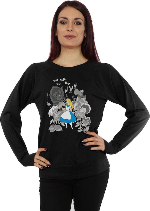 Produktbild Alice In Wonderland Blumen Baumwoll Sweatshirt (S)