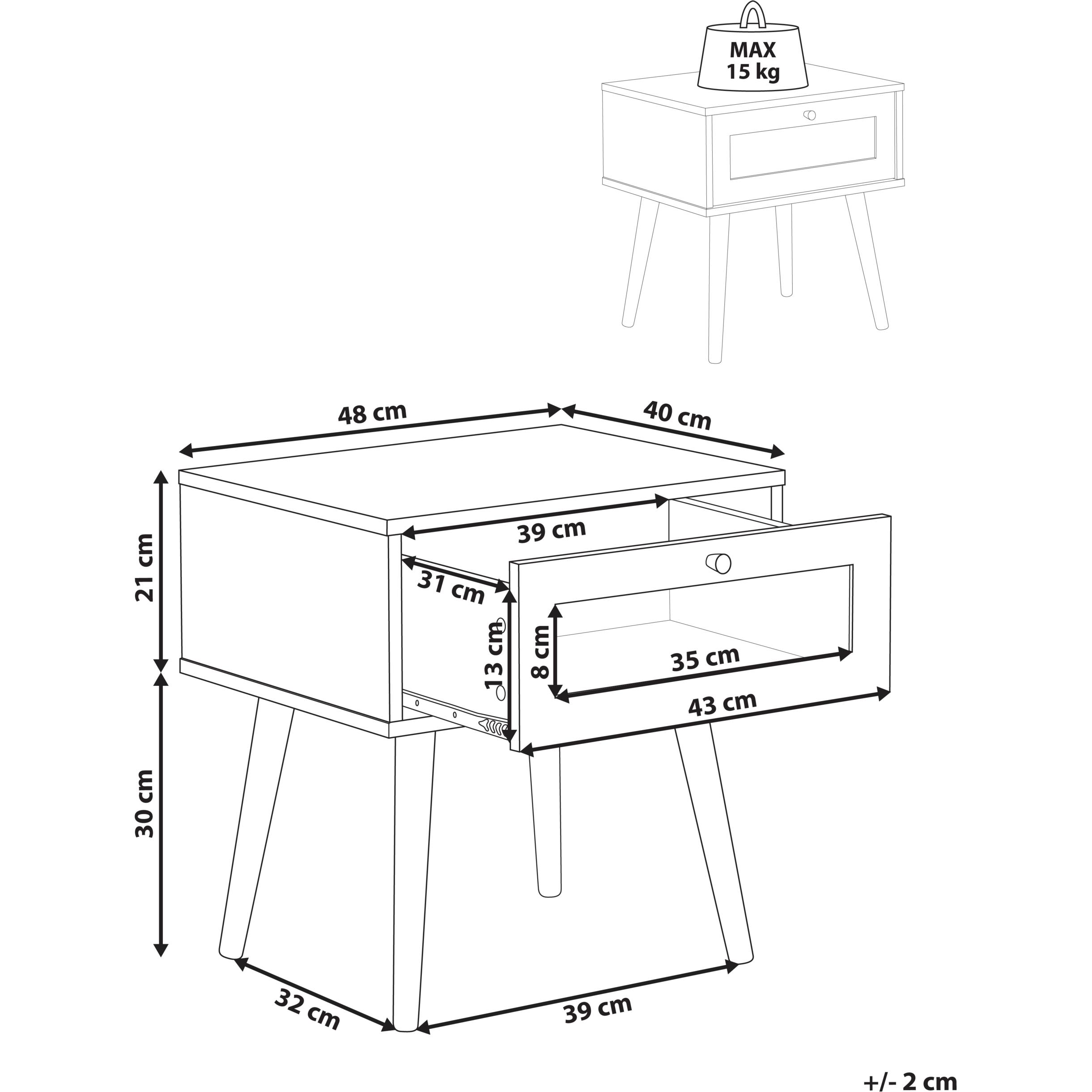 Thumbnail - Beliani, Nachttisch, Albany