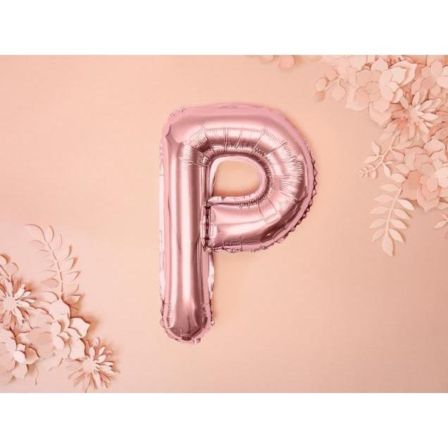 Thumbnail - Partydeco Ballon Brief "P" in Roségold