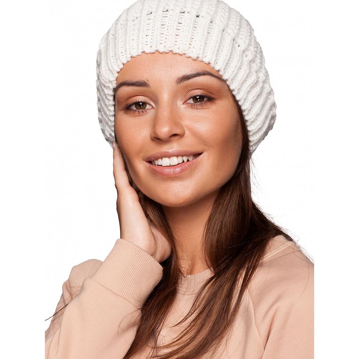 BE Knit, Mütze, Baskenmütze, Beige