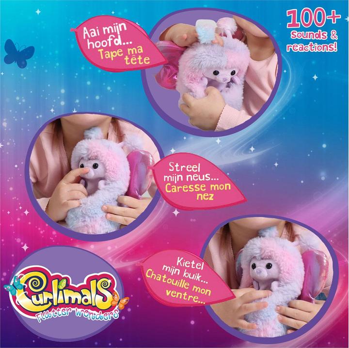 Produktbild Spectron Curlimals Flutter Wonders Pink Interaktives Plüschtier (16 cm)