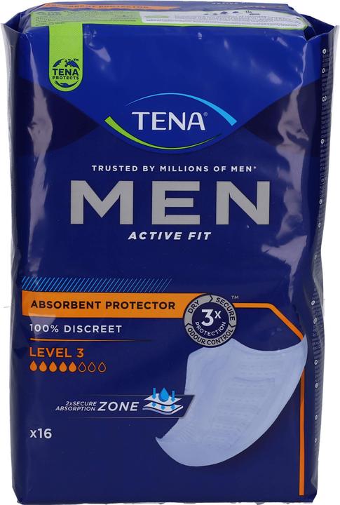 Immagine prodotto Tena Gli assorbenti MEN per l'incontinenza vescicale di livello 3 (16 x, Normale)