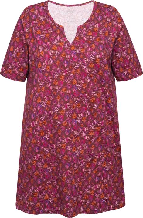 Immagine prodotto Ulla Popken Maglia lunga con design con triangoli, scollo a tunica e mezze maniche (46, 48)