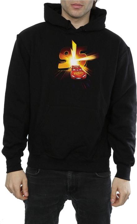 Actual product image Disney Mens Cars Lightning McQueen Burst Hoodie (XL)
