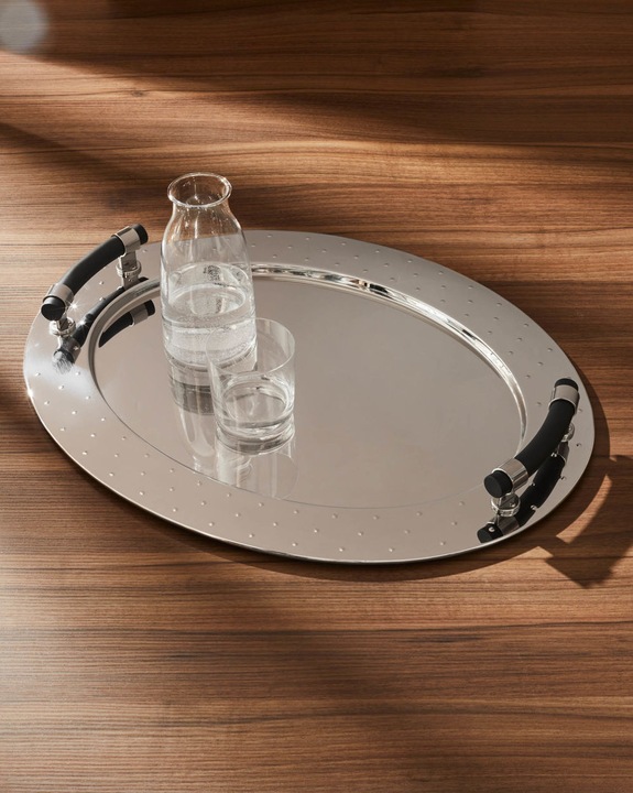 Produktbild Alessi Tablett oval mit Griffen