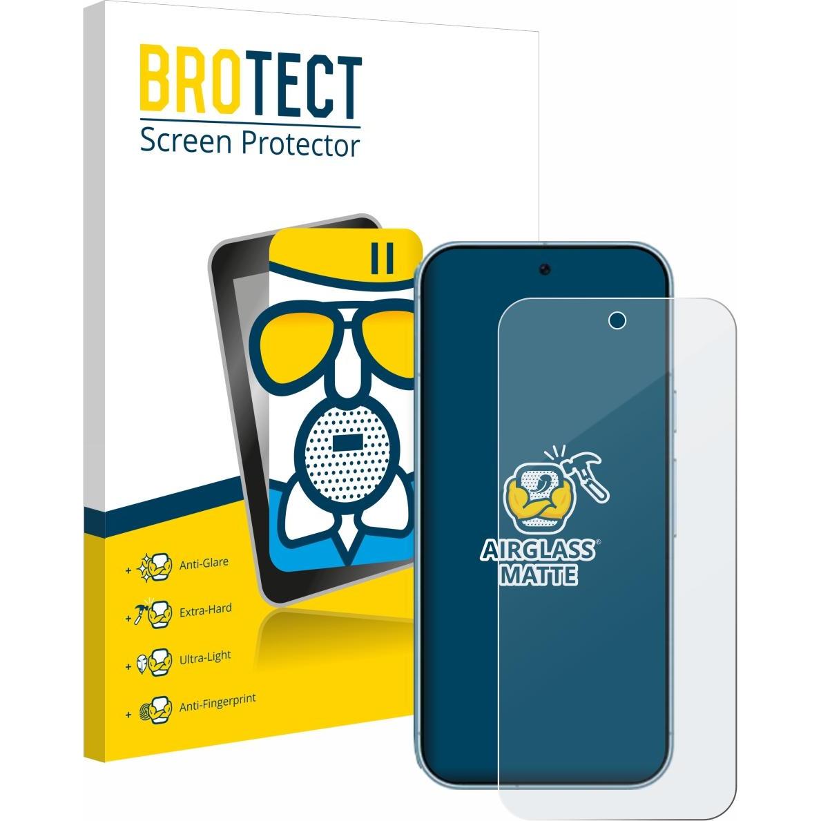 Thumbnail - BROTECT Schutzglas Schutzfolie Glas Folie Displayschutz matt (1 Stück, Google Pixel 9 Pro), Smartphone Schutzfolie, Grau