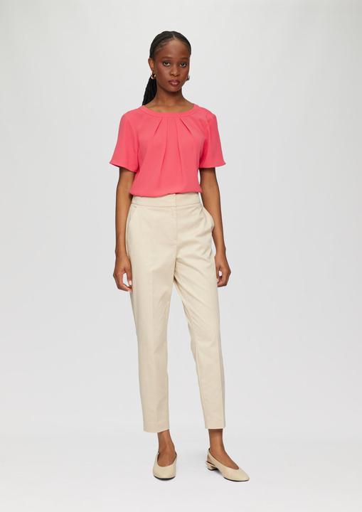 Produktbild S.Oliver Bluse Crêpe-Bluse mit Falten am Ausschnitt (42)