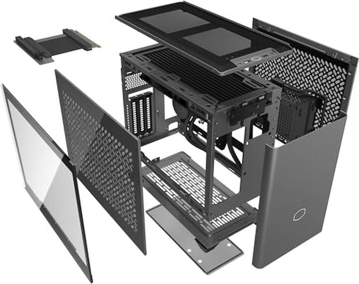 Actual product image Cooler Master MasterBox NR200P MAX V2 (grey, tempered glass) (Mini-ITX)