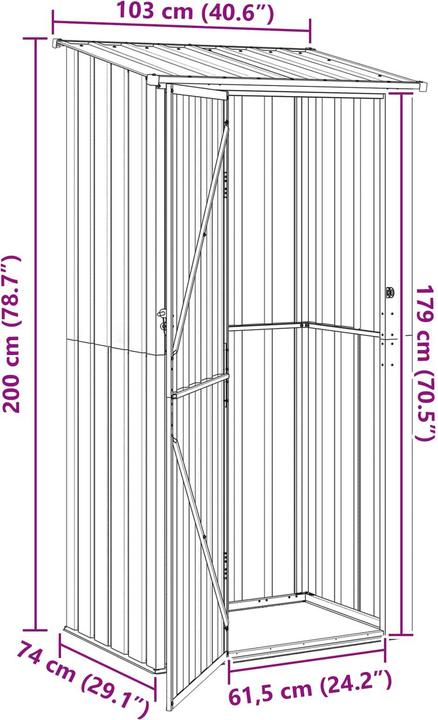 Produktbild vidaXL Garten Shed