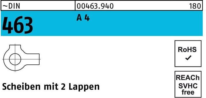 Produktbild Scheibe DIN 463 m.2 Lappen 23 A 4