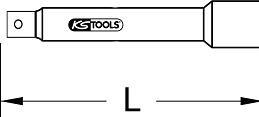 Produktbild KS Tools 1/2" Verlängerung mit Schutzisolierung, 250mm (1/2")