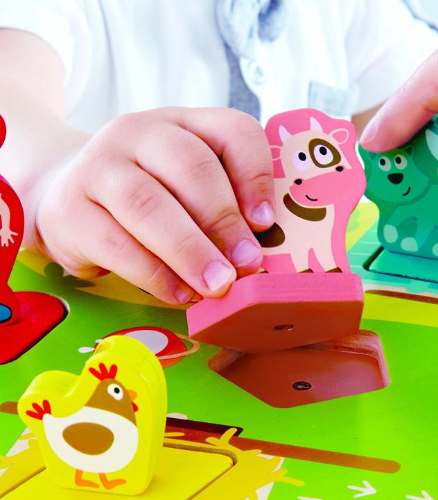 Produktbild Hape Bauernhof-Geräusche-Puzzle (6 Teile)