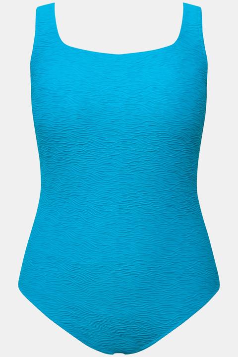 Actual product image Ulla Popken Wave Textured Cupless Swimsuit (44)