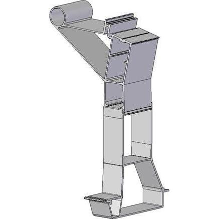 Novotegra Modulstütze hinten für Flachdachsystem Die Modulstütze wird in das Profil 150-30 (80x37x53, Zubehör Luftbehand...