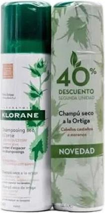Actual product image Klorane Dry Shampoo for Oily Hair Brown Nettle 2x150ml (300 ml, Dry shampoo)