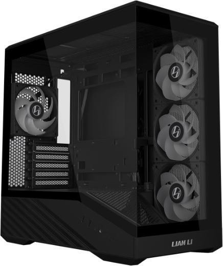 Immagine prodotto Lian-Li VECTOR V100 MINI PC-Gehäuse, Micro-ATX, Tempered Glass - schwarz (mATX, Mini-ITX)