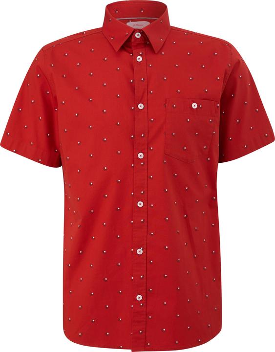 Image du produit s.Oliver Hemd Slim: Kurzarmhemd mit Alloverprint (S)