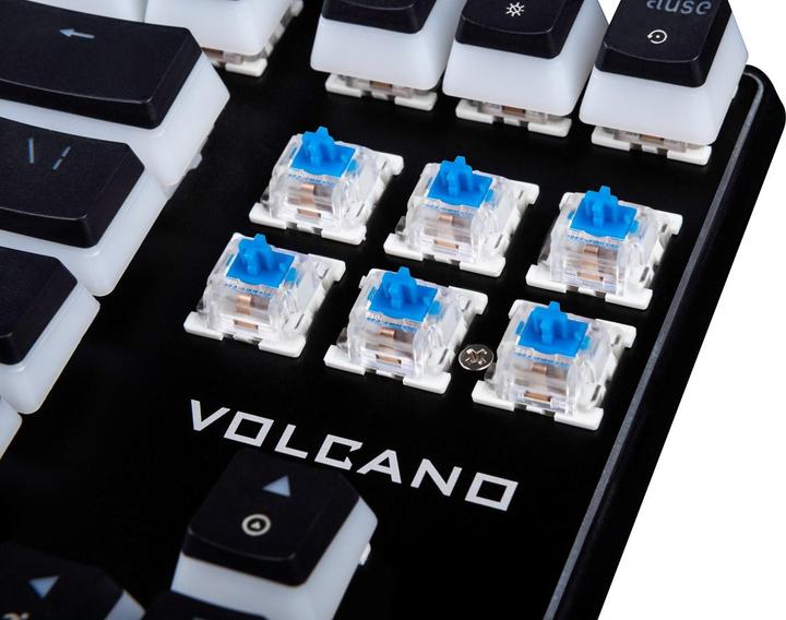 Produktbild Modecom VOLCANO LANPARTY RGB PUDDING EDITION Schwarze Gaming-Tastatur (BLAUER SCHALTER) US (US, Kabelgebunden)