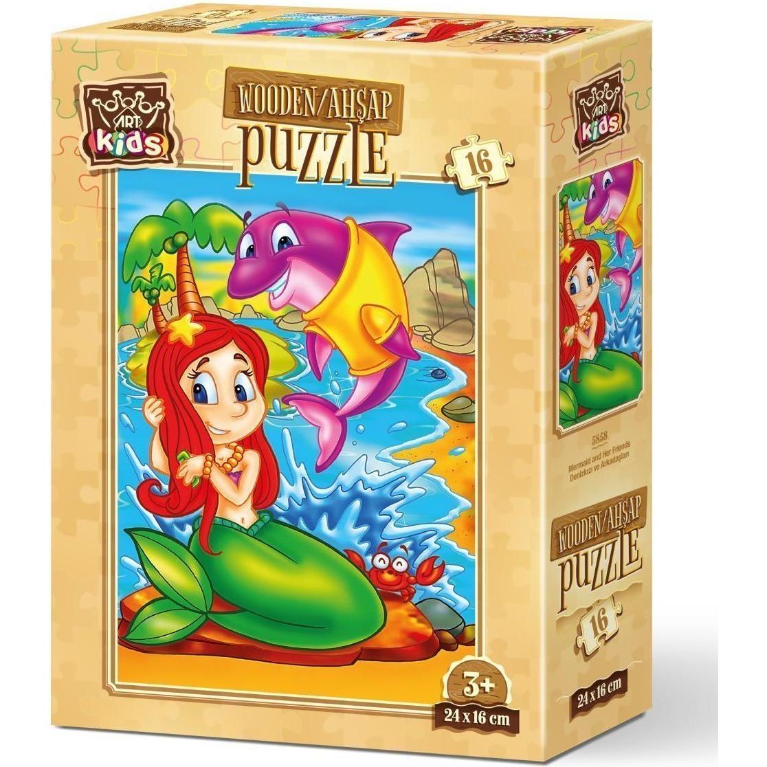 Heidi Cheese Line HeiDi Art 5858 Children's Puzzle 16pc.XL Wooden The mermaid and her friends (16 Teile)
